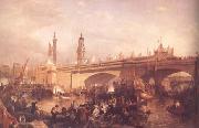 Clarkson Frederick Stanfield The Opening of London Bridge (mk25) Spain oil painting artist